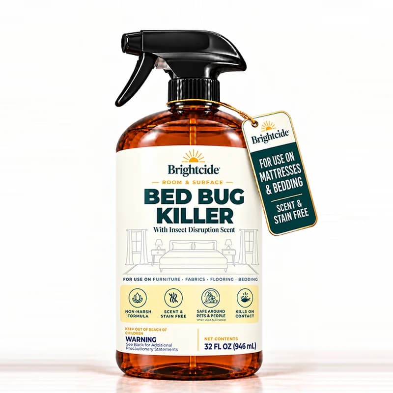 Concept render of the Brightcide Bed Bug Killer trigger bottle