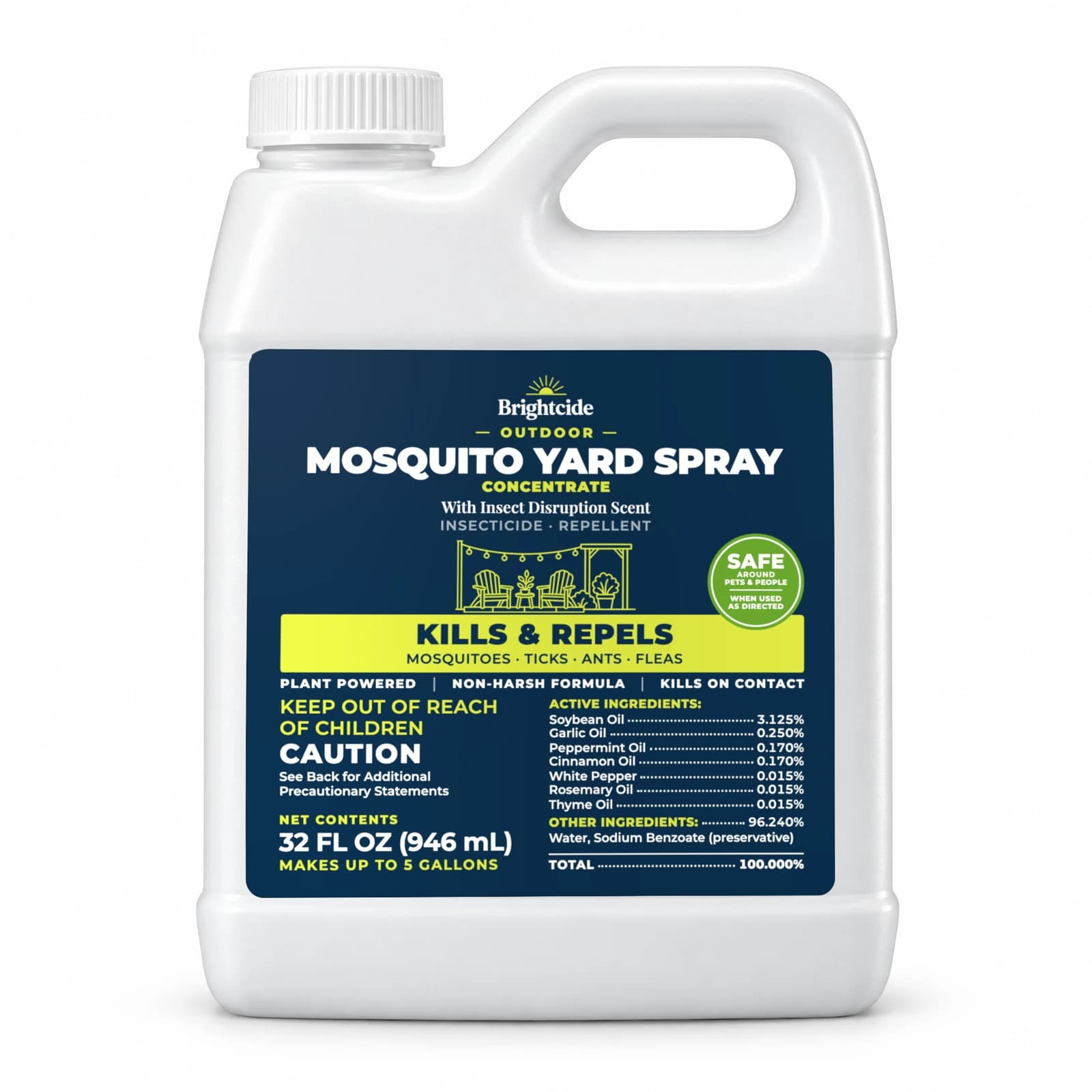 Brightcide Mosquito Yard Spray, 32 oz Concentrate bottle