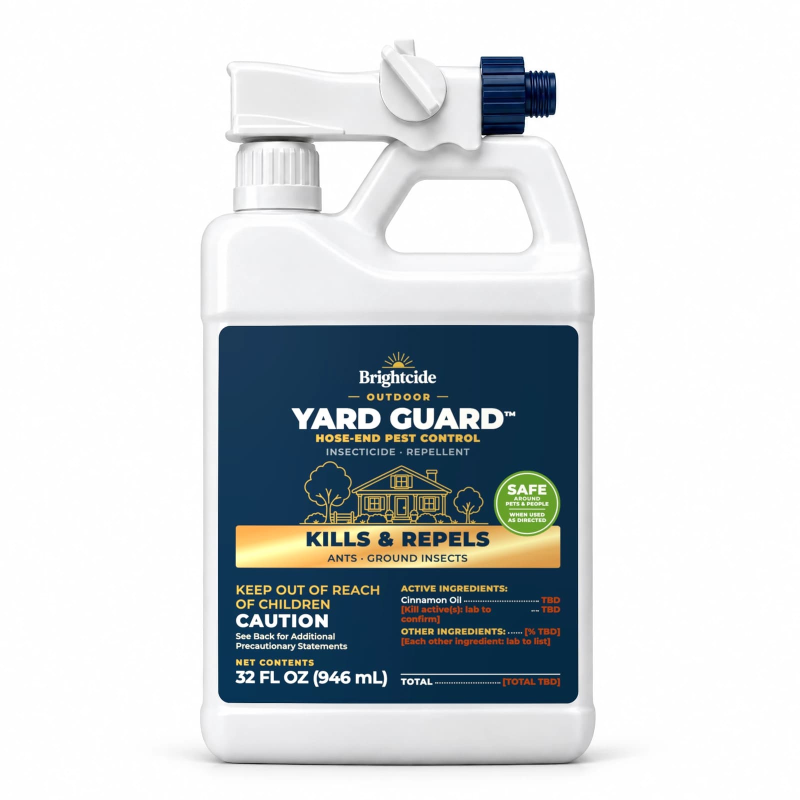 Brightcide Yard Guard 32 oz hose-end spray bottle