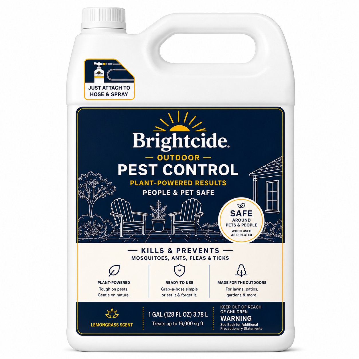 Brightcide Outdoor Concentrate, the plant-powered formula inside the misting system